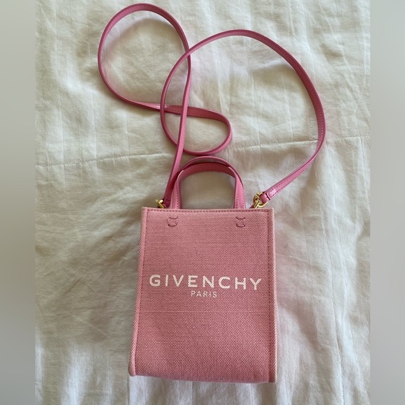 Givenchy Handbags - ✨Authentic Givenchy Mini Canvas Tote in Pink✨